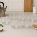 Unbreakable Transparent Plastic Tea Cups (Set of 6 Pc)