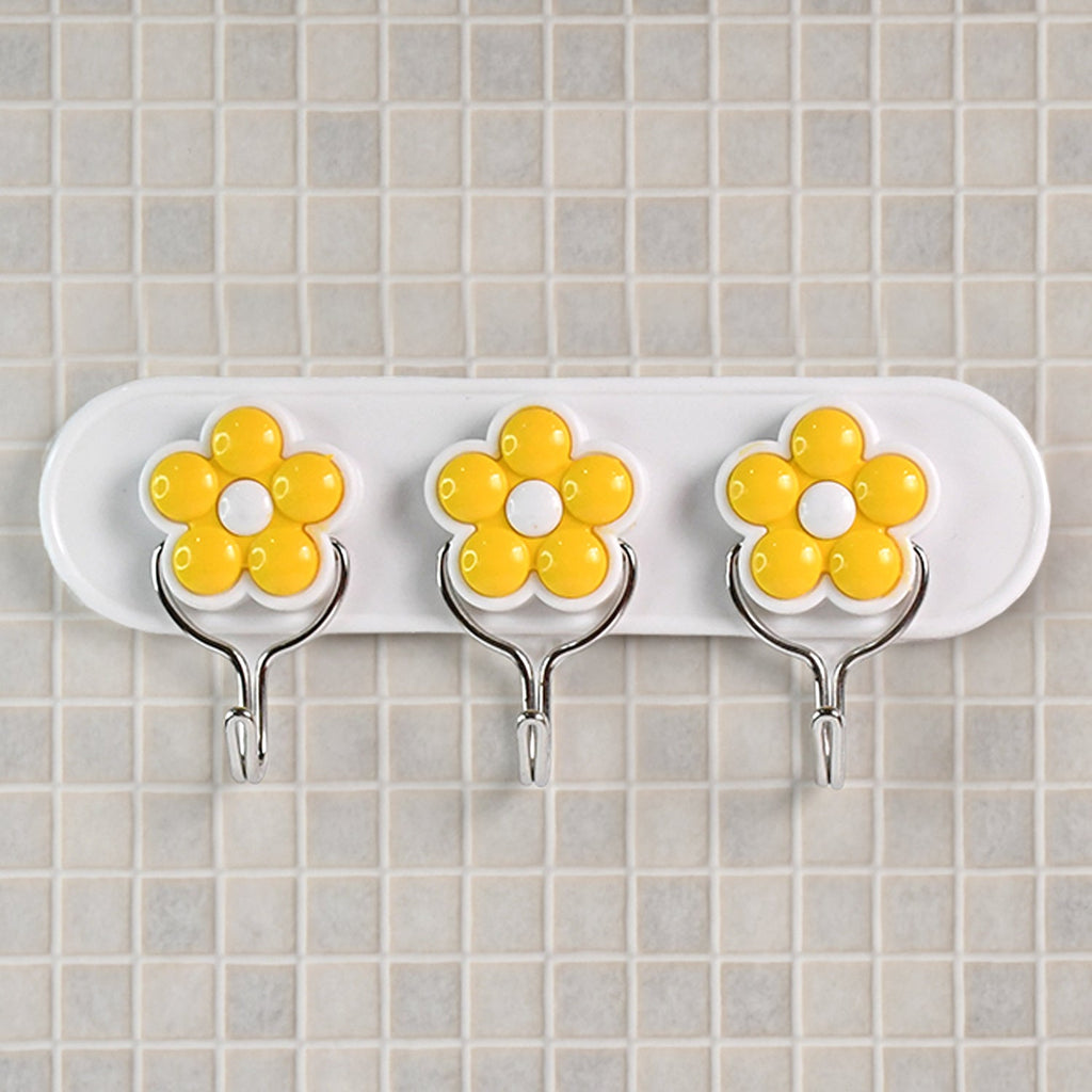 Multipurpose Strong & Hook Self-Adhesive hooks for wall Heavy Plastic Hook (1 Pc)