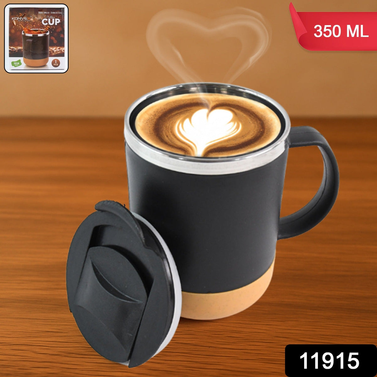 Sleek Coffee Mug with Secure Lid